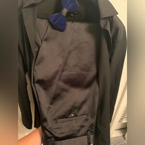 Satin dress pants black Waist:30 Length:30, and black long sleeve dress shirt!!